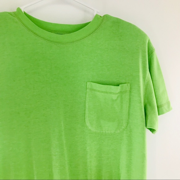 80s Nancy Keegan Lime T-Shirt Drawstring Pockets - Picture 10 of 11